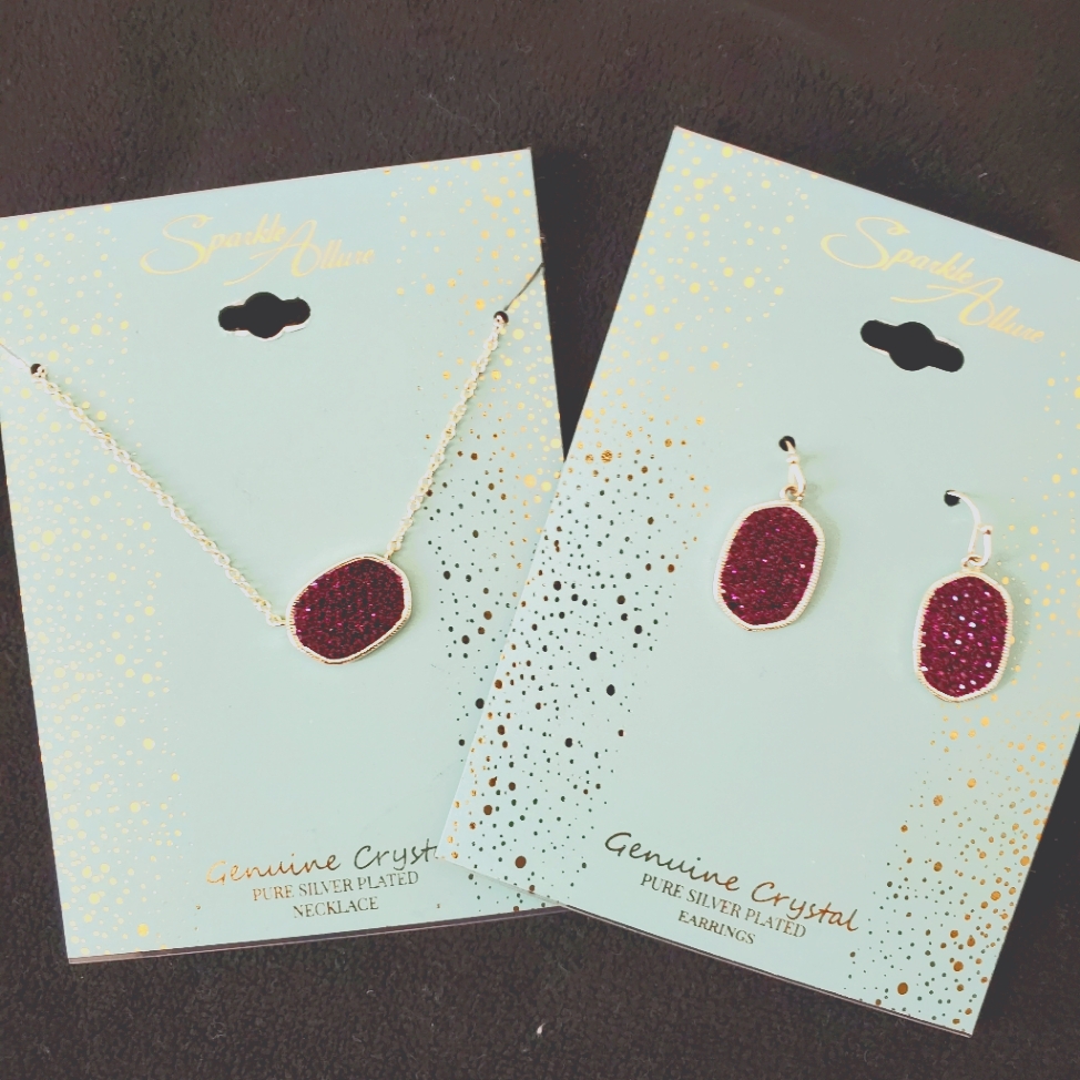 Nwt Earrings & Necklace Set By : Sparkle Allure